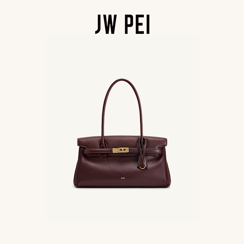 Geantă JW PEI Kelly din piele naturală, design de nișă, formă orizontal pătrată, închidere cu capac, buzunar intern pentru documente, aspect tridimensional