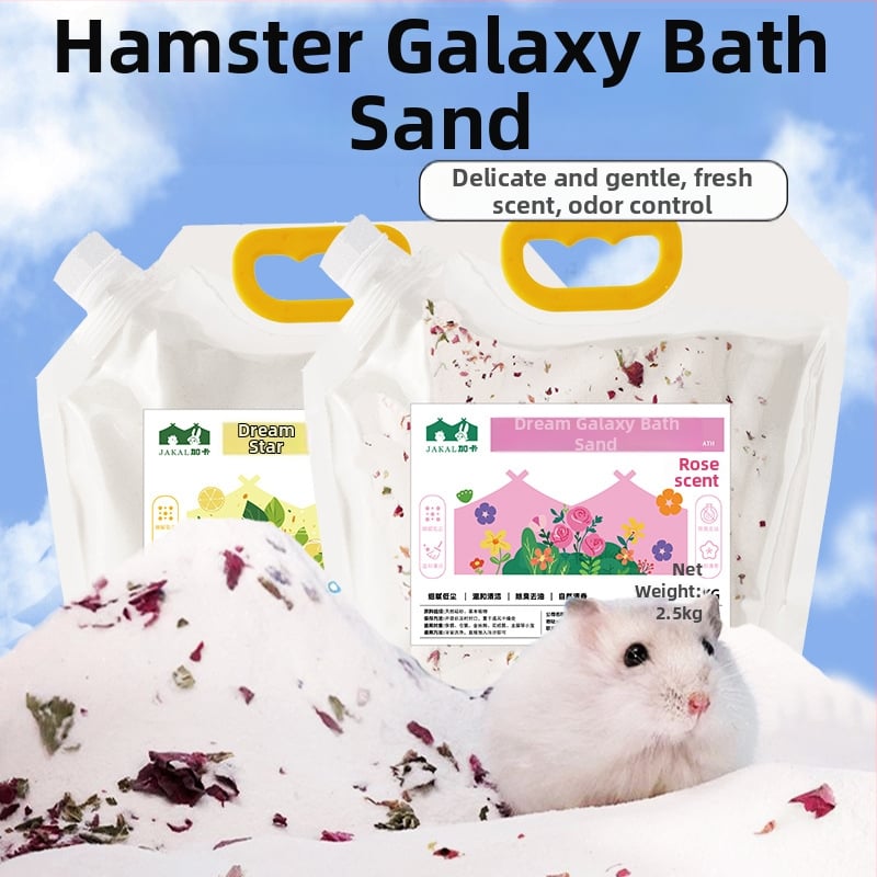 Hörcsög és csincsilla fürdőhomok – 2-in-1 fürdőhomok sterilizálással és dezodorálással