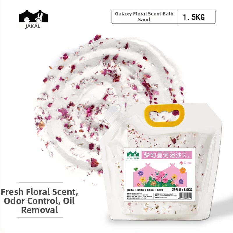 Hörcsög és csincsilla fürdőhomok – 2-in-1 fürdőhomok sterilizálással és dezodorálással