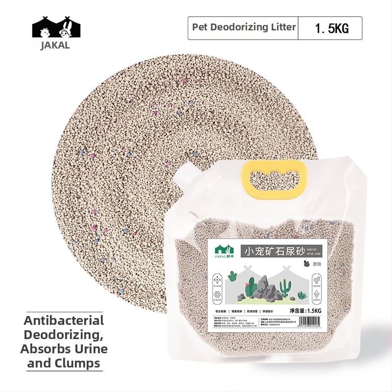 Hörcsög és csincsilla fürdőhomok – 2-in-1 fürdőhomok sterilizálással és dezodorálással