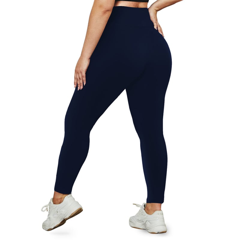 Plus-size joga legice za fitness – visoki pojas, prozračna Milk Silk tkanina, mješavina poliestera i spandexa 80–90% / <30% spandexa, dužina do gležnja, uski kroj