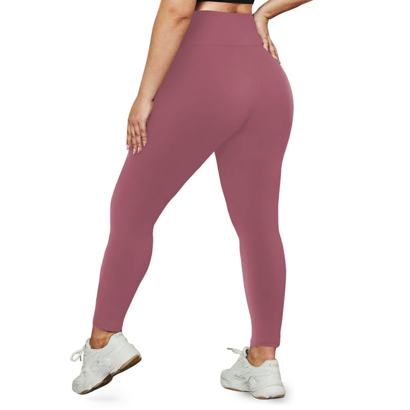 Plus-size joga legice za fitness – visoki pojas, prozračna Milk Silk tkanina, mješavina poliestera i spandexa 80–90% / <30% spandexa, dužina do gležnja, uski kroj