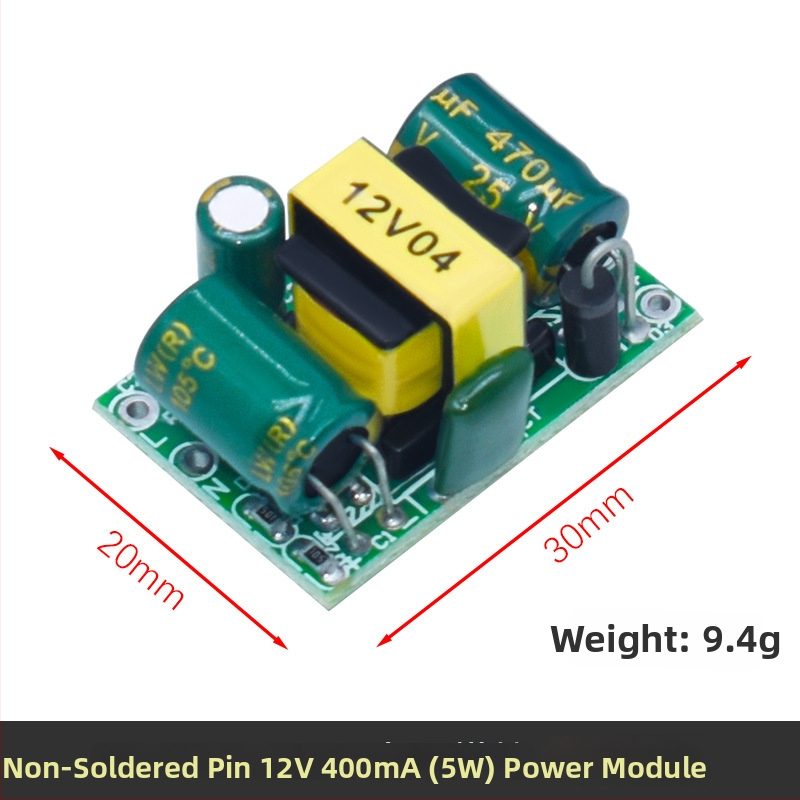 Изолиран модул за захранване AC-DC, вход 220V, изходи 5V/9V/12V, токове 400/500/700 mA и 1A.