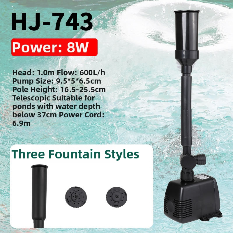 Подводна помпа за езерен фонтан, модел EQB, пластмаса, хоризонтална