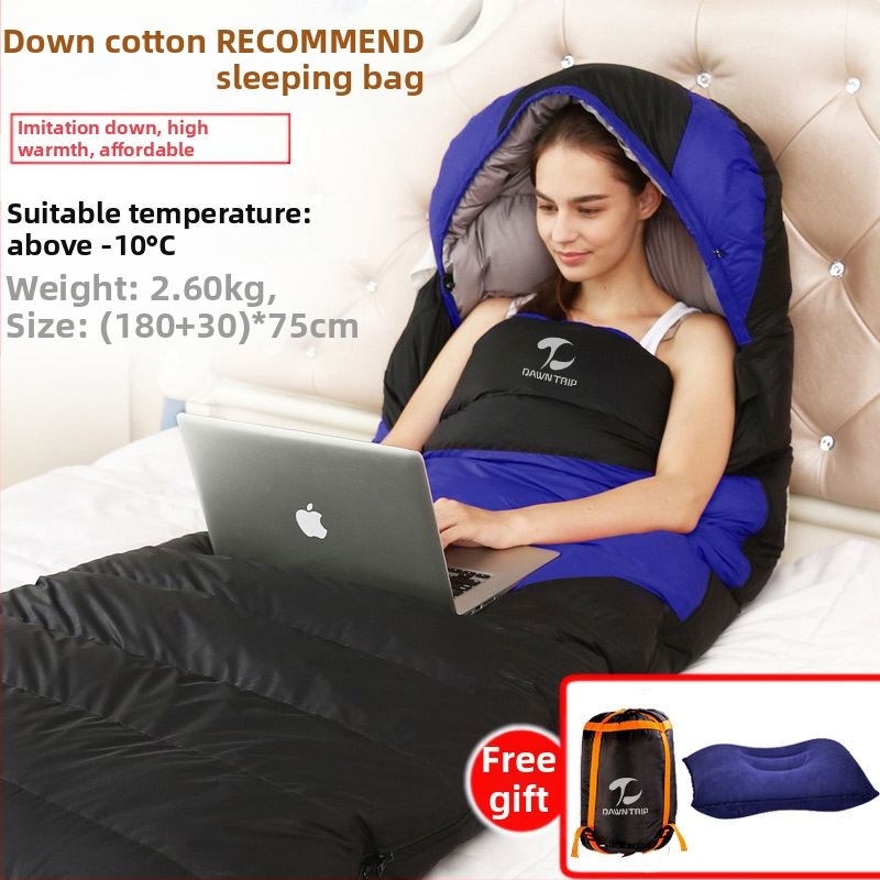 Υπνόσακος με τύπο φακέλου, γέμισμα από πούπουλο-βαμβάκι, επένδυση 210T pongee, ύφασμα 210T ripstop καρό