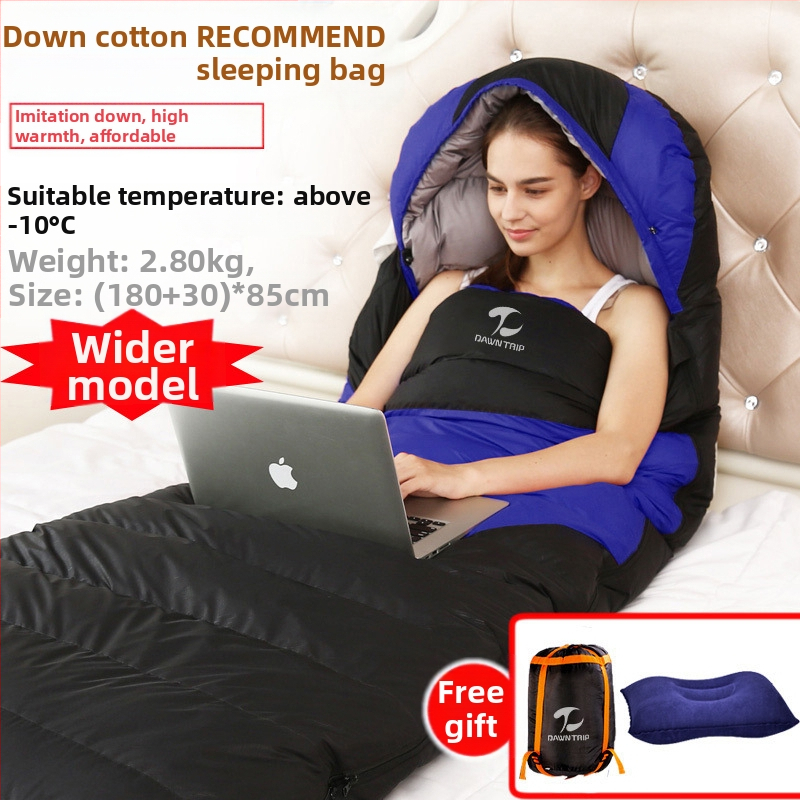 Υπνόσακος με τύπο φακέλου, γέμισμα από πούπουλο-βαμβάκι, επένδυση 210T pongee, ύφασμα 210T ripstop καρό