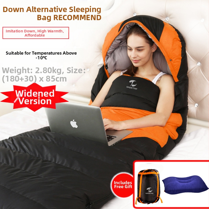 Υπνόσακος με τύπο φακέλου, γέμισμα από πούπουλο-βαμβάκι, επένδυση 210T pongee, ύφασμα 210T ripstop καρό