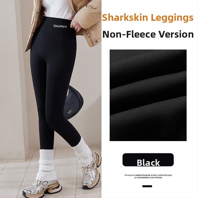 Γυναικείοι παντελόνες Sharkskin με επένδυση φλίς, εξτρά παχιές, ψηλή μέση, ζεστά, στενή γραμμή μολύβι, για ενήλικες γυναίκες, πολυεστέρας