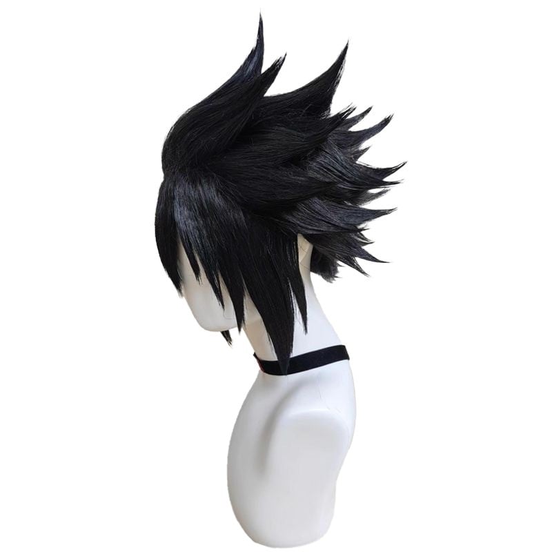 Cosplay paróka Sasuke-stílusú, rövid haj, modell D60K, hőálló szintetikus szál, elfedi az őszülést és növeli a volumenet, nem festhető és nem permelhető