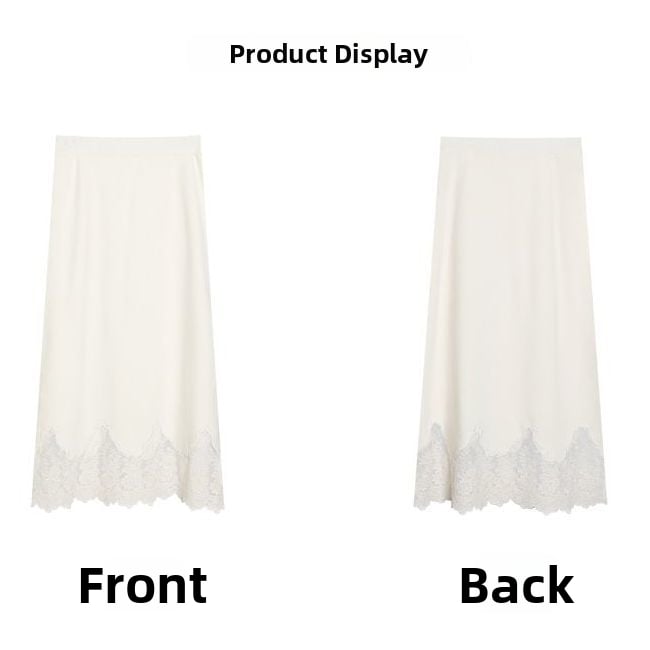 Комплект за бременни: ченилен пуловер и дантелена пола, есенно-зимно, дълги ръкави, моден стил: японско-корейски свободен стил, свободен силует, две части