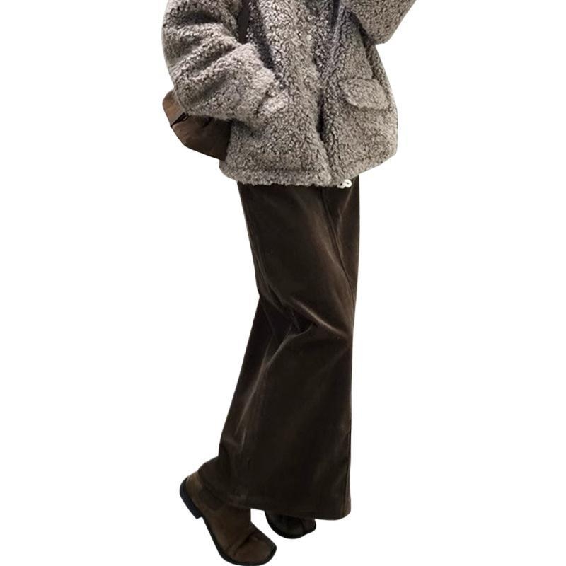 Пола за бременни от Corduroy, А‑линия, зима, средна дължина