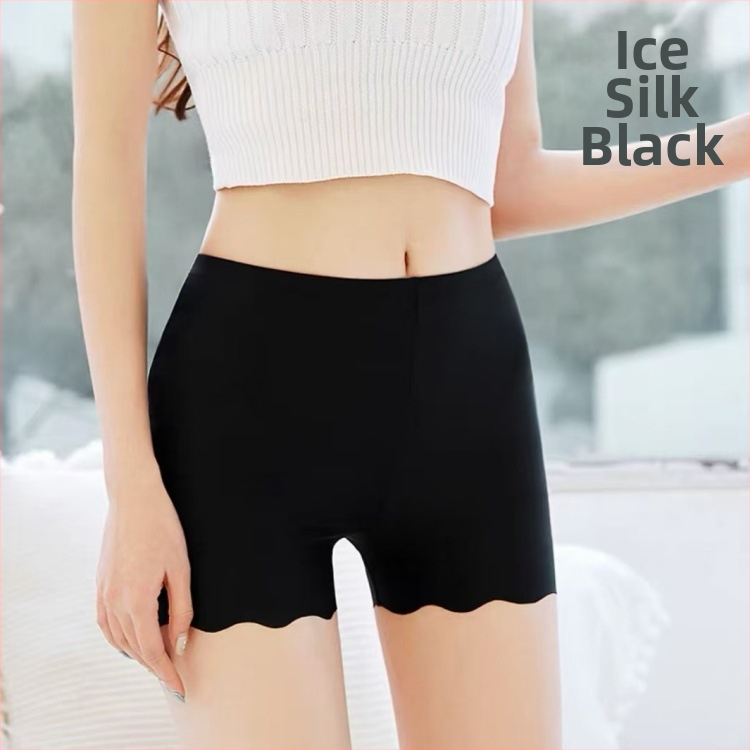 Ice Silk bezšivne ženske sigurnosne hlače – ljetne leggings 3/4 dužine, diskretna zaštita, plus veličina