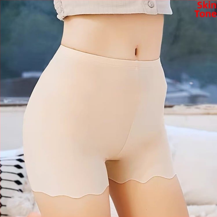 Ice Silk bezšivne ženske sigurnosne hlače – ljetne leggings 3/4 dužine, diskretna zaštita, plus veličina