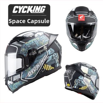 CYCKING kaciga za motocikl s punim licem, ABS materijal, 3C certifikacija, unisex, sve sezone