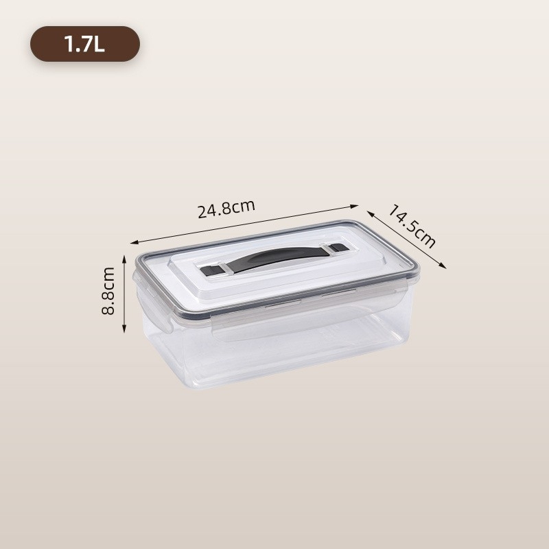 Plastična kutija za obrok s poklopcem, četvrtasti oblik, pogodna za mikrovalnu, kapacitet 0,8–5 L