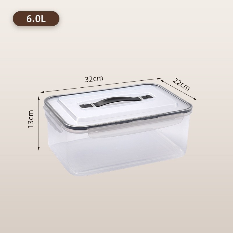 Plastična kutija za obrok s poklopcem, četvrtasti oblik, pogodna za mikrovalnu, kapacitet 0,8–5 L
