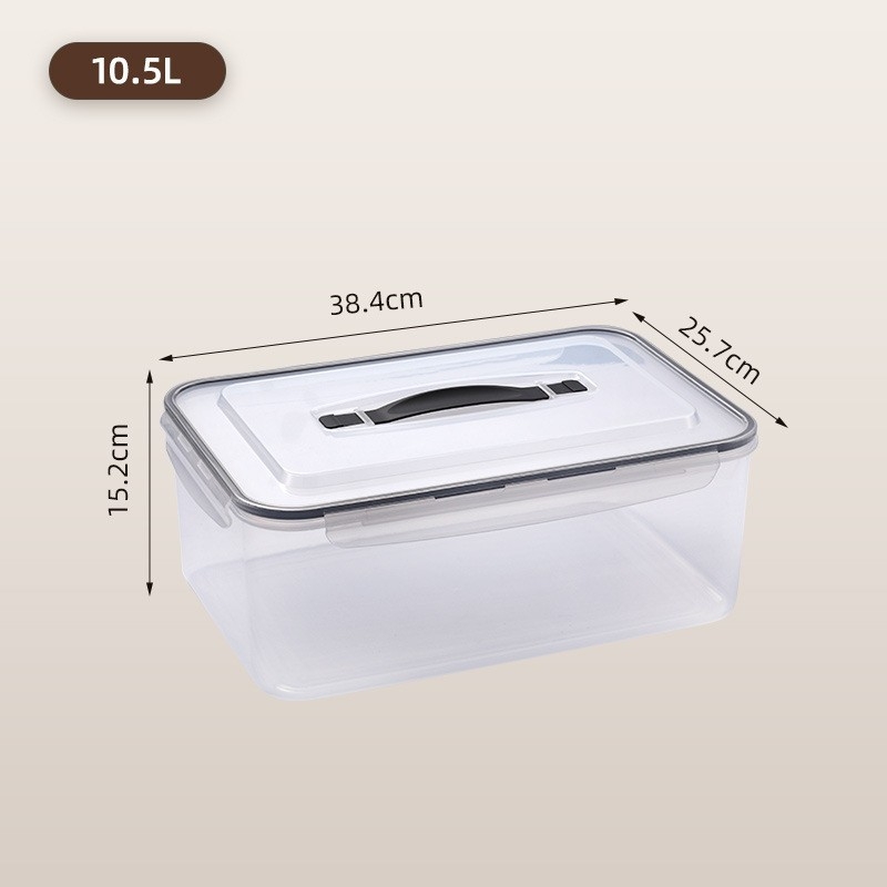 Plastična kutija za obrok s poklopcem, četvrtasti oblik, pogodna za mikrovalnu, kapacitet 0,8–5 L