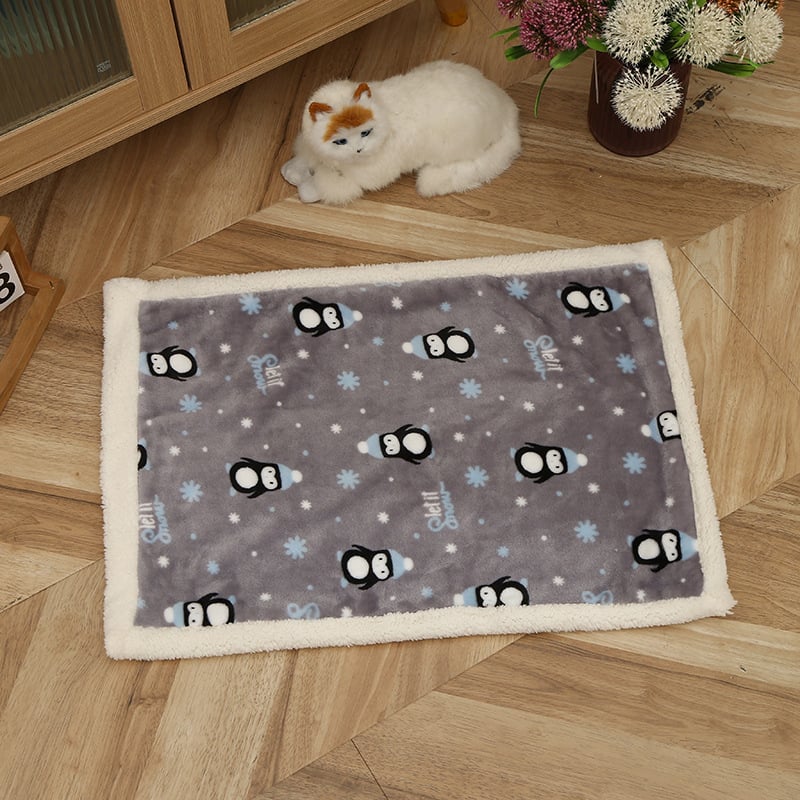 Pokrivač za kućne ljubimce, dvostruki sloj, flanel, otisak karikature, 200–350 g, proljeće i jesen, prilagođavanje dostupno