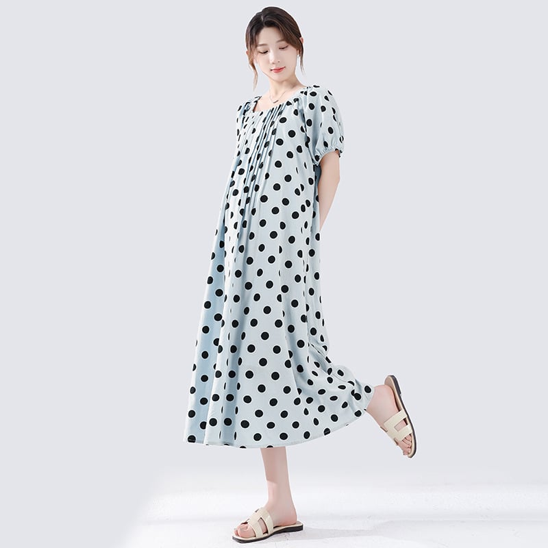 Бременска рокля с U-образно деколте, 3/4 пухкави ръкави, средна дължина пола тип фея, полиестерна смес 50–70%, лято 2025