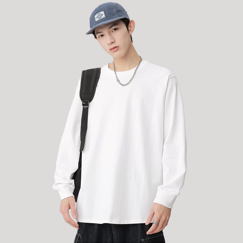 Japanski vintage stil, 100% pamuk, okrugli izrez, dugi rukav, labav kroj