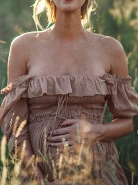 Рокля с 3/4 ръкави, 80-90% спандекс, А-линия, дълга пола, лято 2024