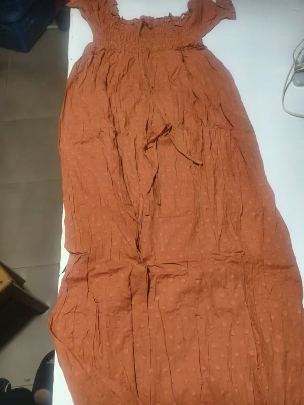 Рокля с 3/4 ръкави, 80-90% спандекс, А-линия, дълга пола, лято 2024