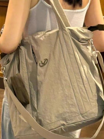 Tote torba od Oxford materijala, zatvarač, vodoravni kvadratni oblik, džep za telefon, podstava od poliestera