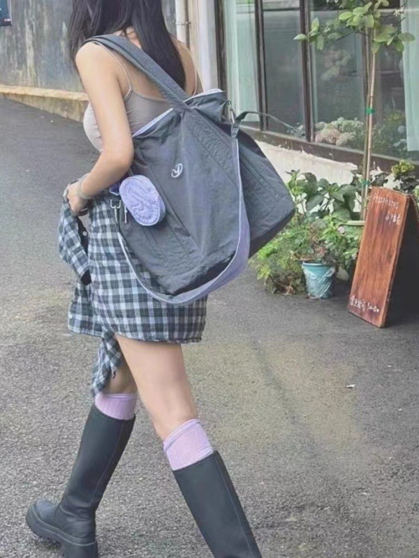 Tote torba od Oxford materijala, zatvarač, vodoravni kvadratni oblik, džep za telefon, podstava od poliestera