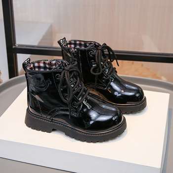 Dječje Martin gležnjače – umjetna koža, nizak dio potkoljenice, bočni zatvarač, gumeni đon, ležerni stil