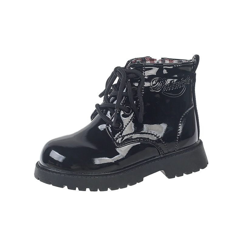 Dječje Martin gležnjače – umjetna koža, nizak dio potkoljenice, bočni zatvarač, gumeni đon, ležerni stil