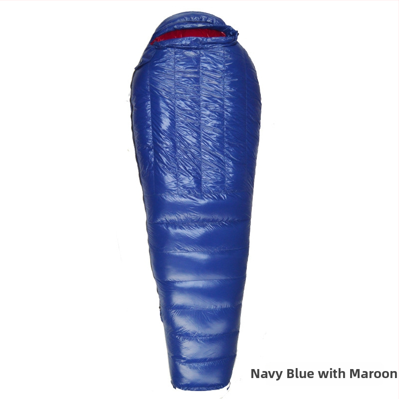 Υπερ-ελαφρύ υπνόσακος τεσσάρων εποχών για ενήλικες, μούμια στυλ, γέμισμα από λευκό πούπουλο πάπιας, επένδυση και ύφασμα από νάιλον 400T20D, βάρος 1,5 kg