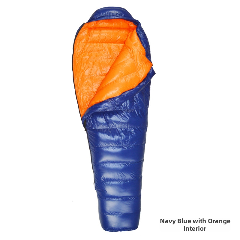 Υπερ-ελαφρύ υπνόσακος τεσσάρων εποχών για ενήλικες, μούμια στυλ, γέμισμα από λευκό πούπουλο πάπιας, επένδυση και ύφασμα από νάιλον 400T20D, βάρος 1,5 kg