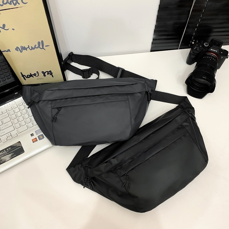 Unisex najlonska crossbody torba, ulični stil, magnetska kopča, unutarnja ID džep, poliesterska podstava, jesen 2024