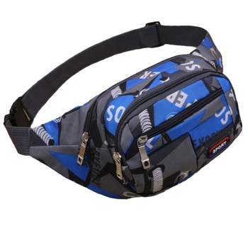 Unisex platnena torbica za pojas s velikim kapacitetom, višestruki pretinci, unutarnja džep