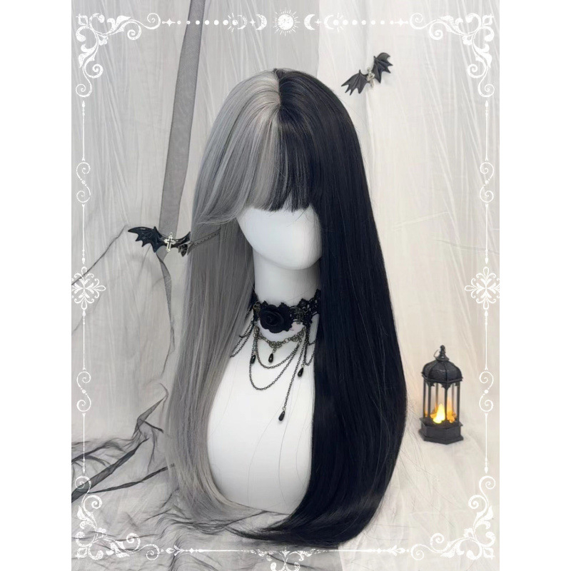 Cosplay wig za žene, duga kosa, vlakna otporna na temperaturu, strojno tkanje, podrijetlo: Kontinentalna Kina