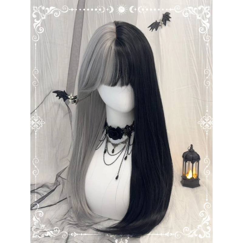 Cosplay wig za žene, duga kosa, vlakna otporna na temperaturu, strojno tkanje, podrijetlo: Kontinentalna Kina