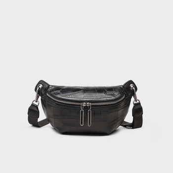 Crossbody torba • Ulični trend stil • ovčja koža + sintetička koža • zatvaranje na zip • Zima 2025
