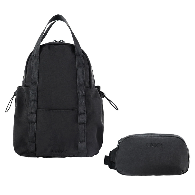 Ženski najlon ruksak u gradskom stilu, ultra lagan, dvostruka namjena crossbody i chest bag, zatvarač i unutarnji džepovi (zip džep, džep za telefon, džep za prijenosno računalo)