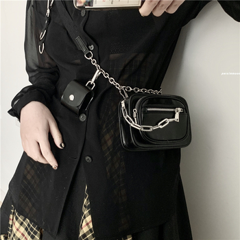 Crossbody torbica, PU, gradski stil, lokomotivan dizajn, horizontalni kvadratni oblik, zatvarač