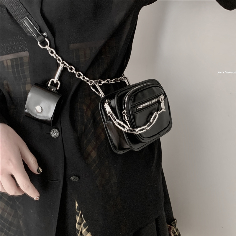 Crossbody torbica, PU, gradski stil, lokomotivan dizajn, horizontalni kvadratni oblik, zatvarač