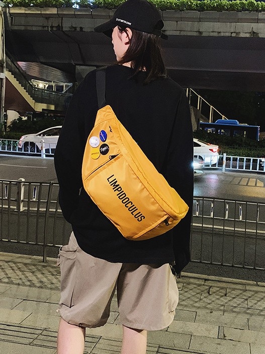 Unisex najlonska torba preko ramena sa zatvaračem, unutarnja džep za telefon i džep s patchem, izdanje jesen 2025