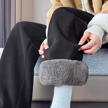 Trudničarske hlače s fleece podstavom, slobodan kroj — glavni materijal: poliester; sadržaj: 70–80%; podstava: fleece