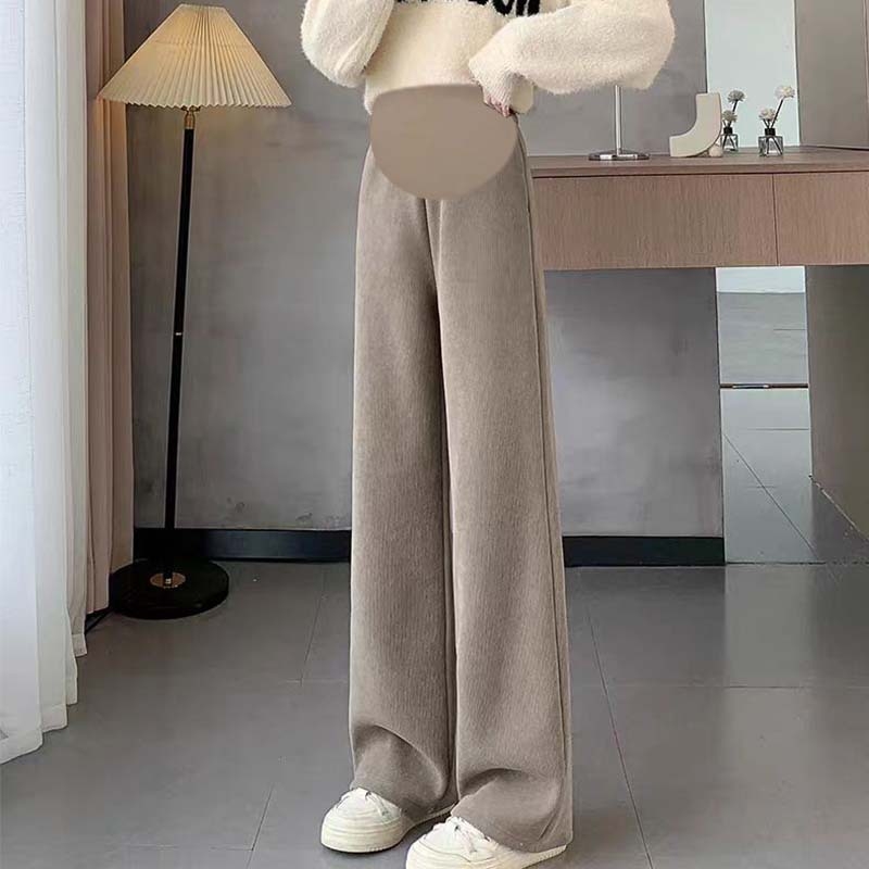 Trudničarske hlače s fleece podstavom, slobodan kroj — glavni materijal: poliester; sadržaj: 70–80%; podstava: fleece