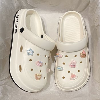 Crocs-stílusú EVA szandál, uniszex, EVA felsőrész és talp, talp vastagsága 2–3 cm, könnyű, csúszásmentes, vízálló