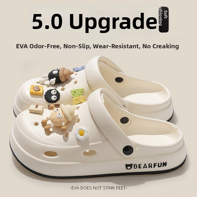 Crocs-stílusú EVA szandál, uniszex, EVA felsőrész és talp, talp vastagsága 2–3 cm, könnyű, csúszásmentes, vízálló