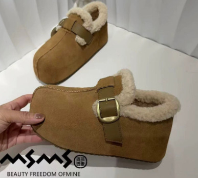 Sandale s debelim potplatom u Birkenstock stilu, Slip-On, zaobljeni nos, gornji dio: super vlakno, đon: guma, bez uloška