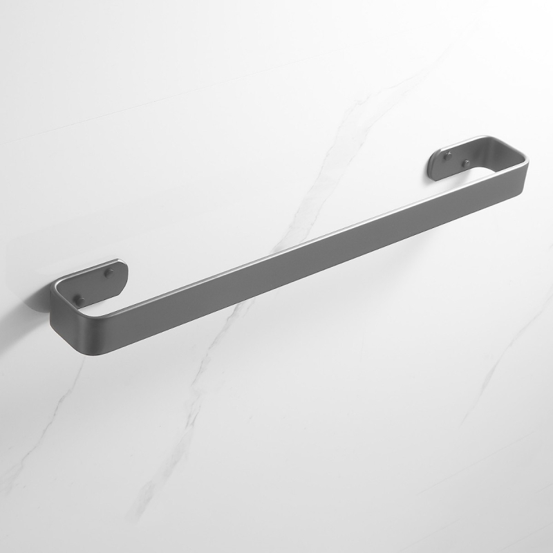 Držač za ručnike u kupaonici od aluminija visoke razine, anodiziran, moderni minimalistički stil, jednostruka konstrukcija, nosivost 5 kg