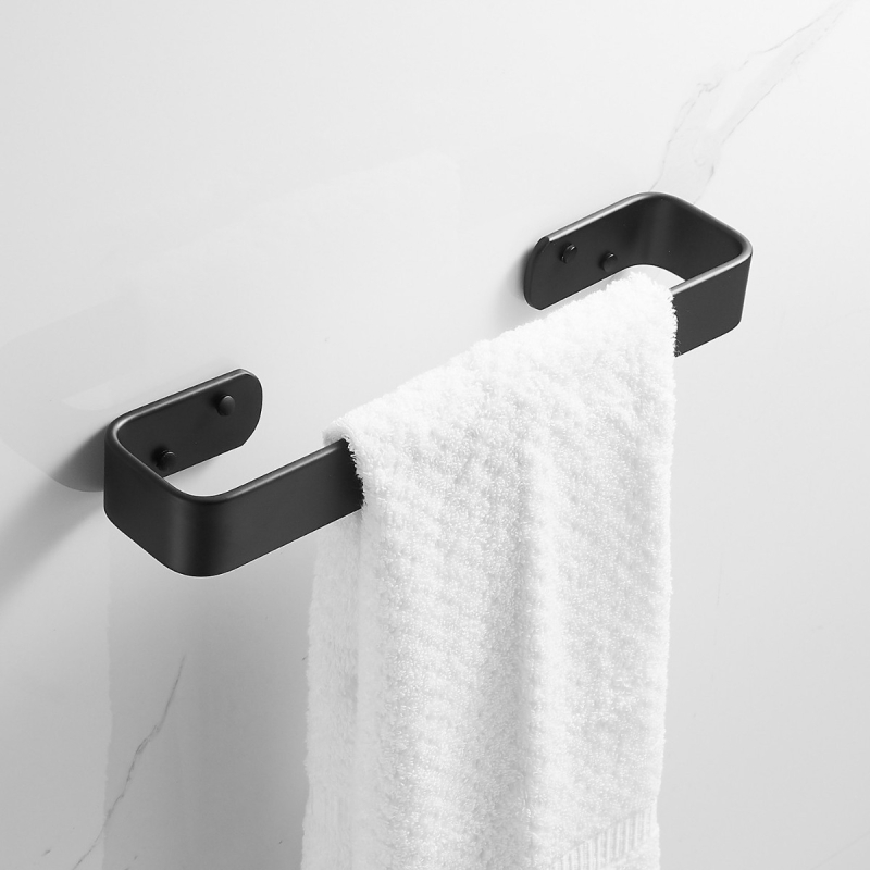 Držač za ručnike u kupaonici od aluminija visoke razine, anodiziran, moderni minimalistički stil, jednostruka konstrukcija, nosivost 5 kg