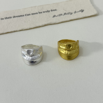 Set prstenova Eye-Nose-Lip s pet funkcija, metal, elektropliranje, unisex, ljeto 2025