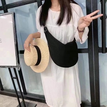 Crossbody torba od Oxford tkanine i platna, velika kapaciteta, žena, dumpling stil